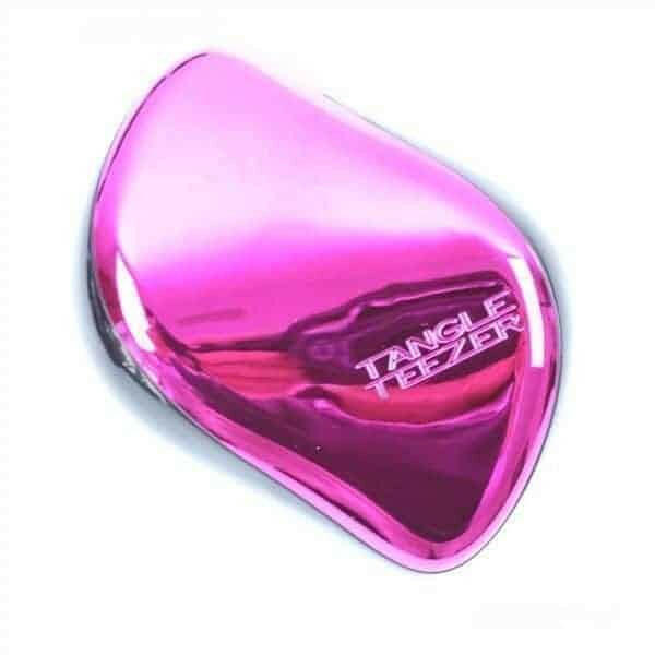 cepillo peine para extensiones de pelo antitirones rosa metalico