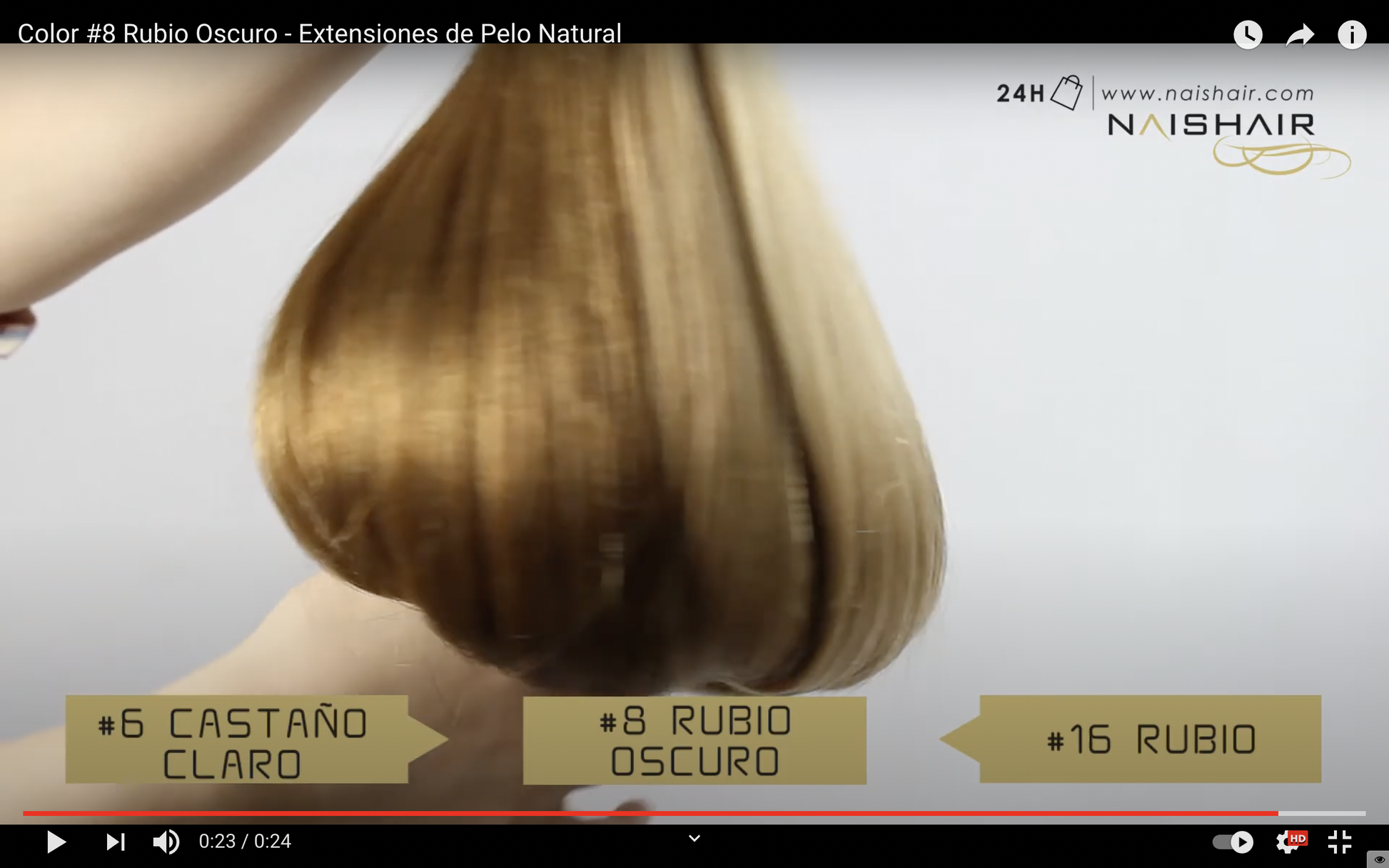 Extensiones de Clip Color #8 Rubio Oscuro 60cm - 70g - LOW COST - Nais Hair Extensiones