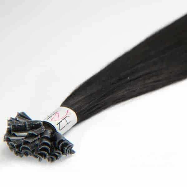 color negro azabache extensiones queratina de calidad premium con puntas llenas