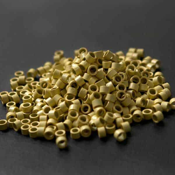 anillas microrings para extensiones color rubio