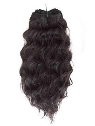 cabello virgen ondulado en cortina