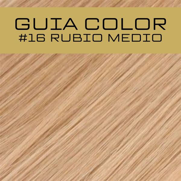 guia de color rubio medio extensiones queratina de calidad premium con puntas llenas