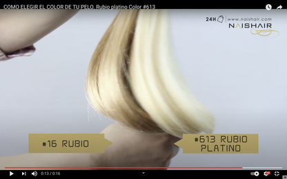 Extensiones de Clip Color #4/613 Rubio Platino con Mechas Castaño 60cm - 70g - LOW COST