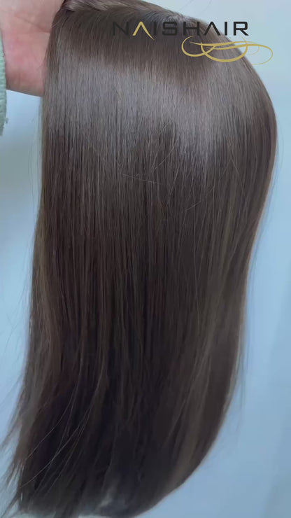 Topper in SETA per capelli naturali al 100% (seta ad ALTA densità) 