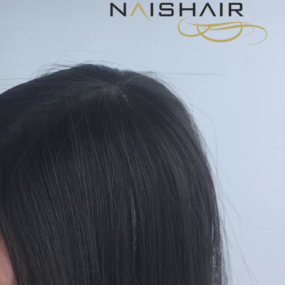 100% Natural Hair SILK Topper (MEDIUM Density) 